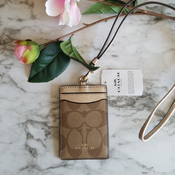 Coach Accessories - Signature Coach lanyard with platinum accent